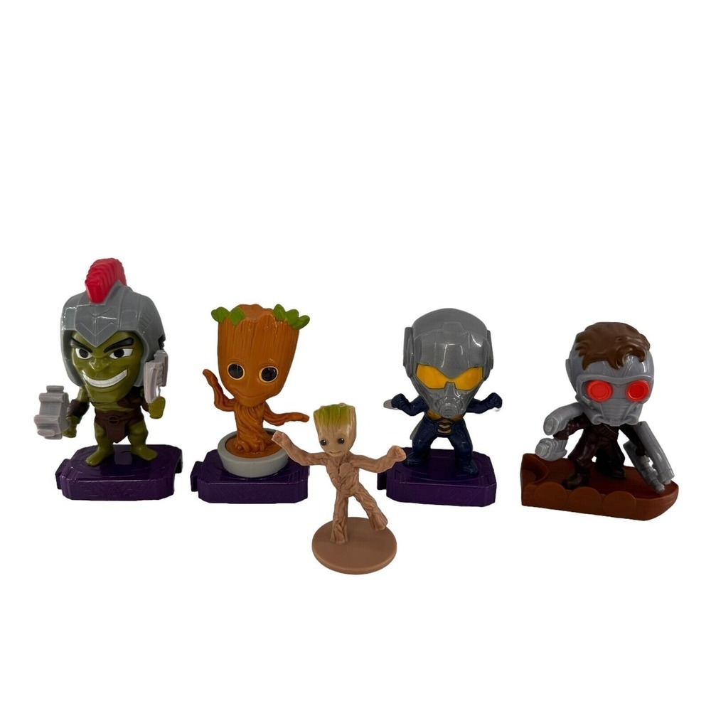 McDonalds Marvel Studios Heroes Avengers Happy‎ Meal Toys Lot Of 4 Bundle Toy